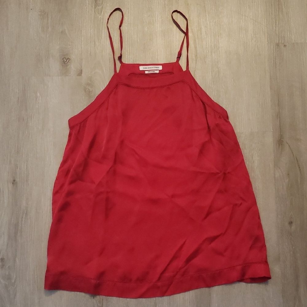 Isabel Marant Women's Red Tank Top Size 38 Whimsigoth Romantic Date Night